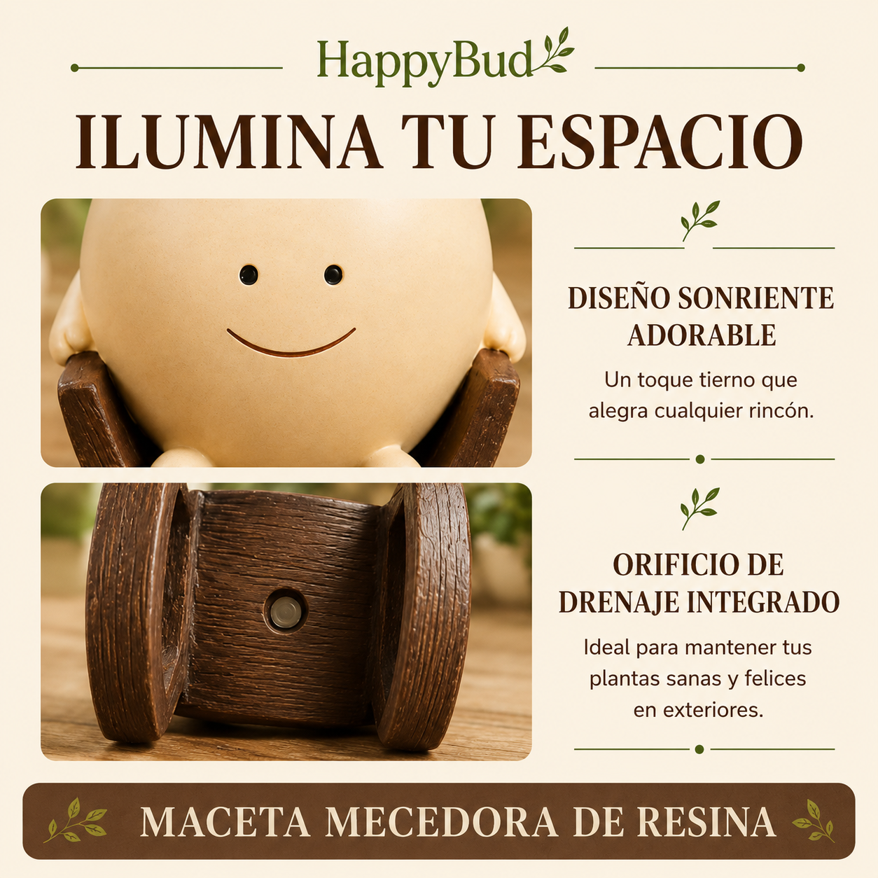 HappyBud™ Maceta Mecedora Feliz